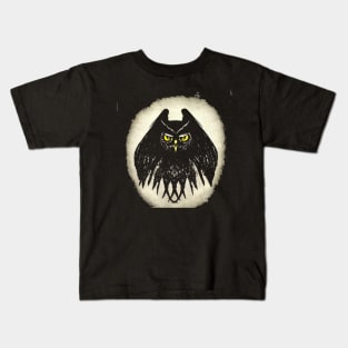 BLACK MRRANNE BLOOD OWL Kids T-Shirt